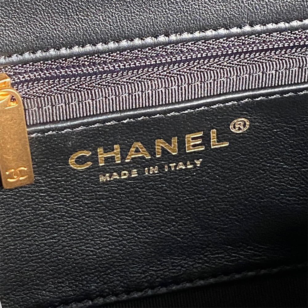 Ch**el Flap Bag with Top Handle(HIGH-END GRADE)