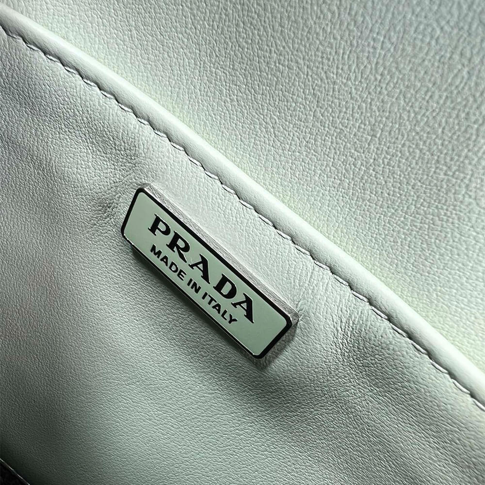 Small Pra*a Cleo brushed leather shoulder bag with flap