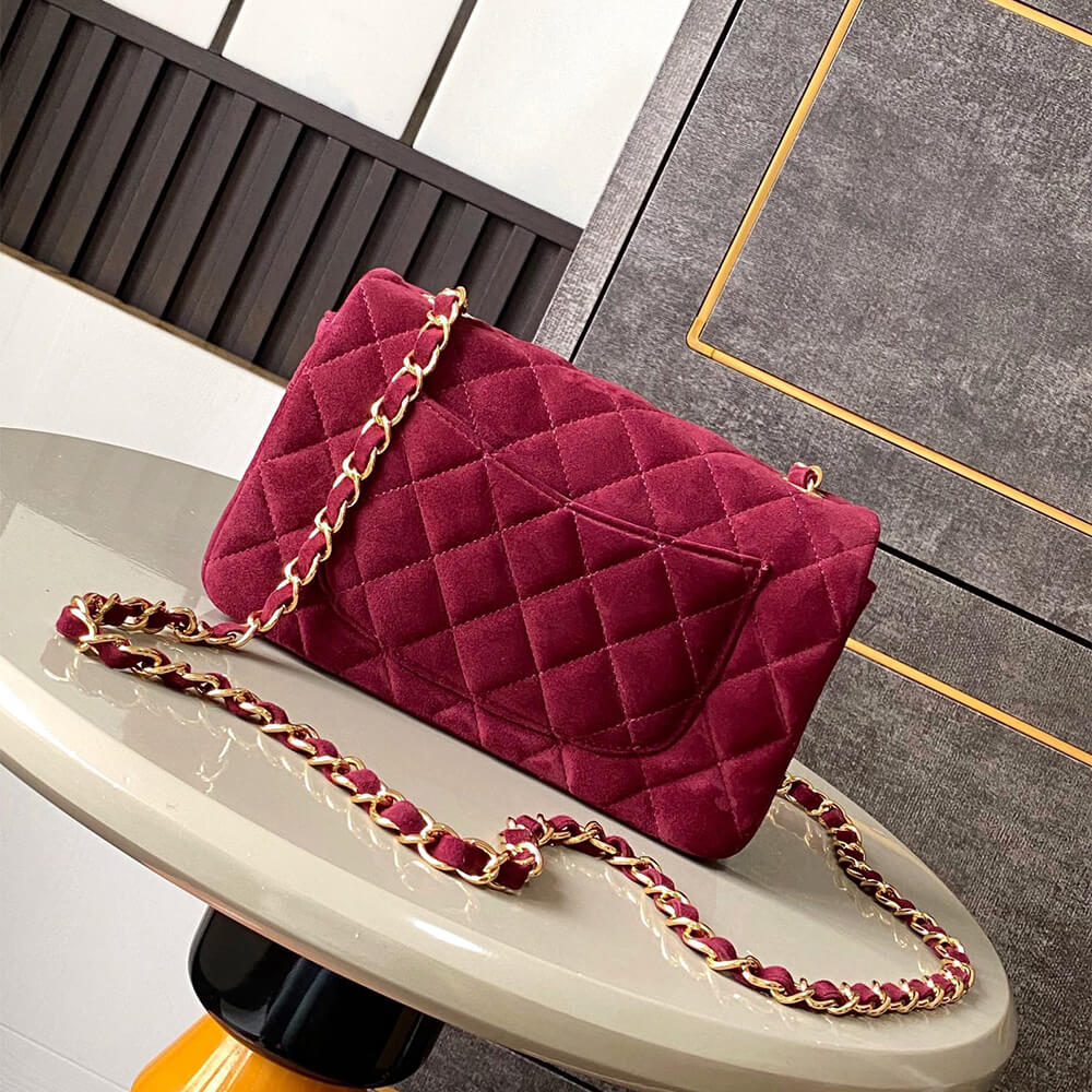 Ch**el SUEDE MINI FLAP BAG(HIGH-END GRADE)
