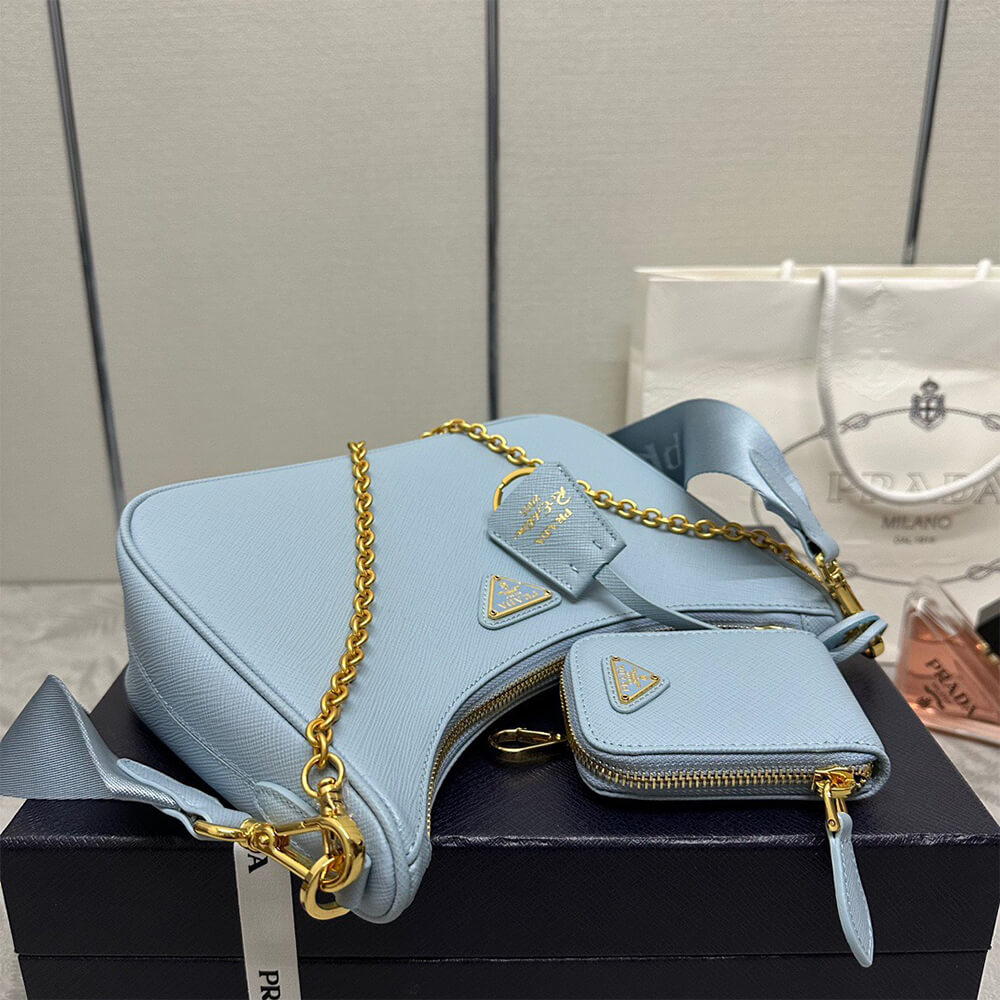 Pra*a Re-Edition 2005 Saffiano leather bag(HIGH-END GRADE)