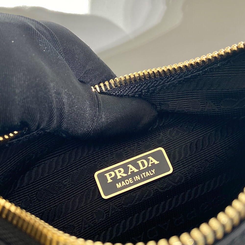 Pra*a Re-nylon And Brushed Leather Mini bag