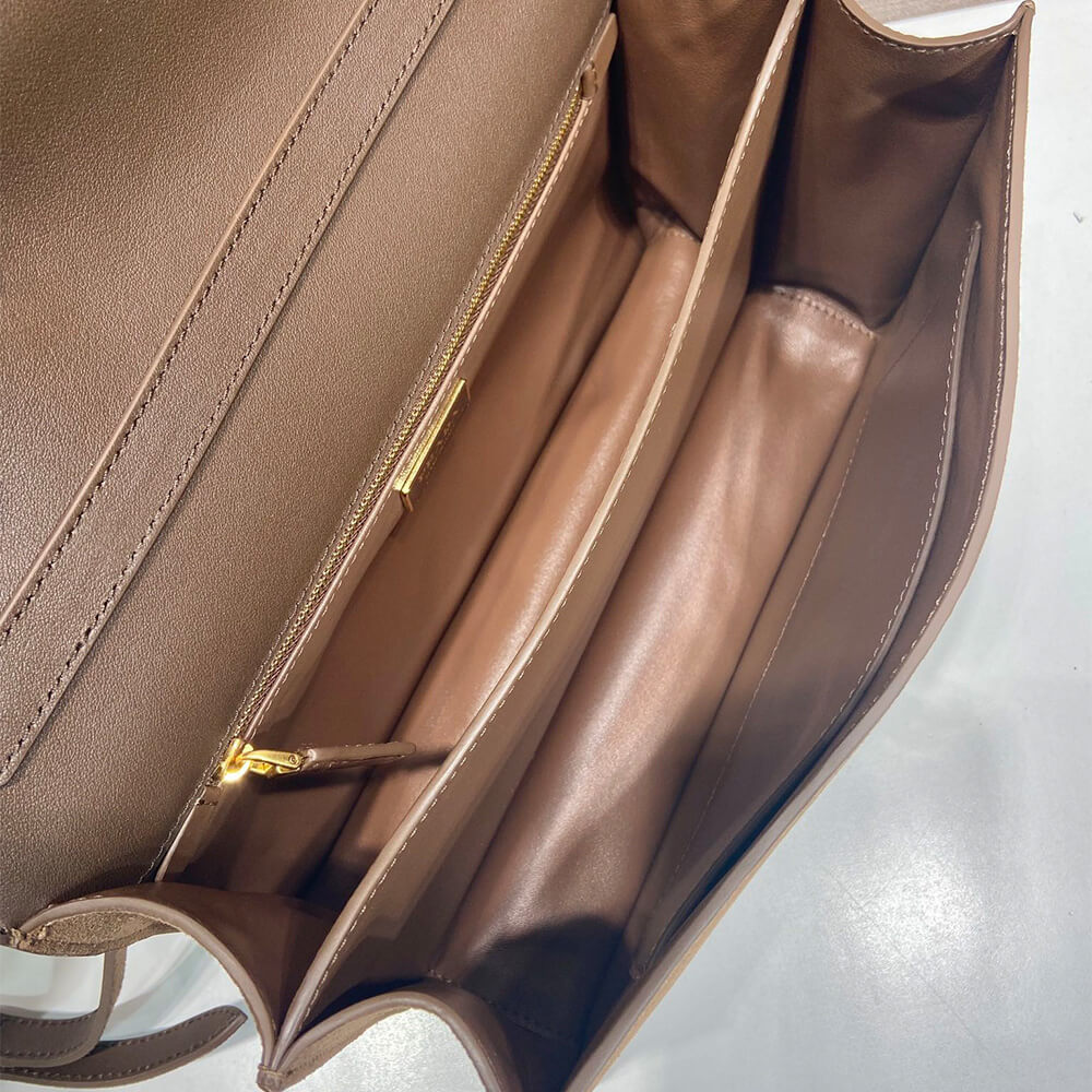 Pra*a Soft Sound medium suede shoulder bag(high-end grade)