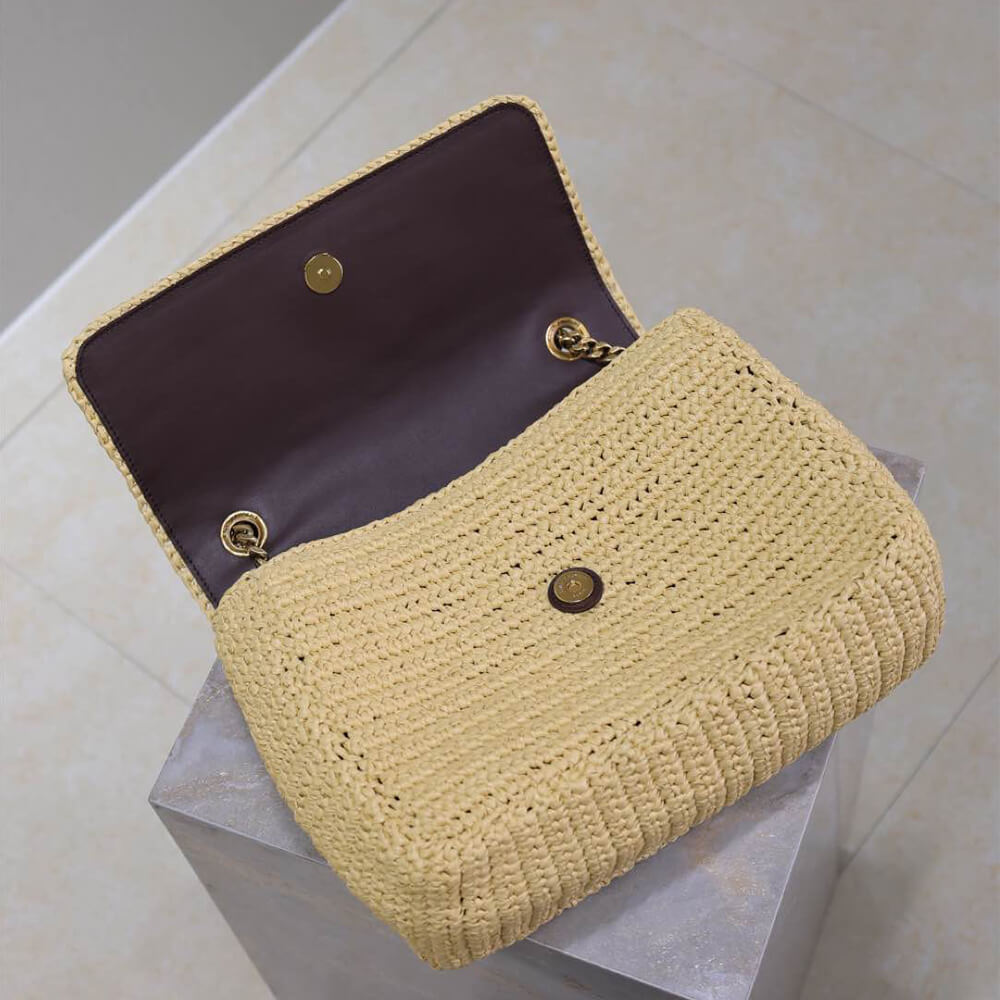 Sa1nt Lau*nt NIKI CHAIN MEDIUM IN RAFFIA(HIGH-END GRADE)