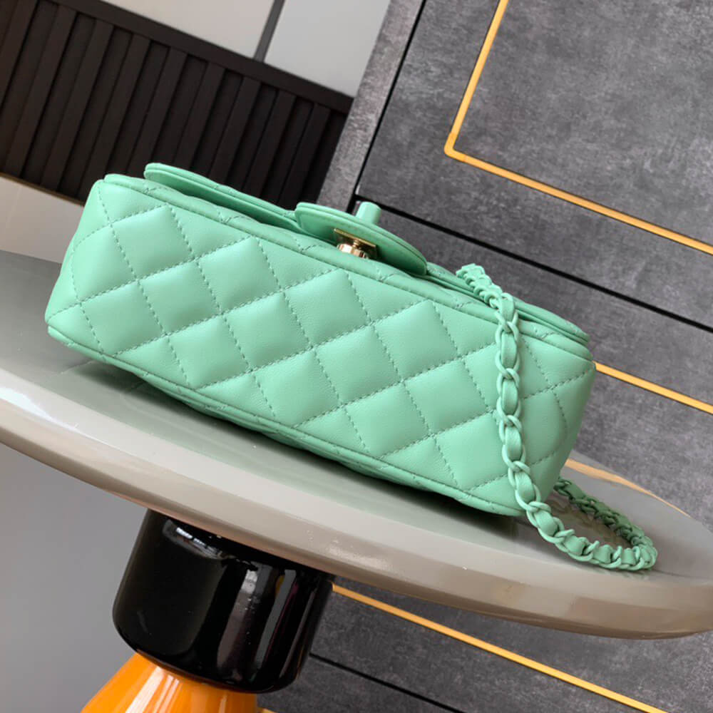Ch**el Mini Flap Bag with Top Handle(HIGH-END GRADE)
