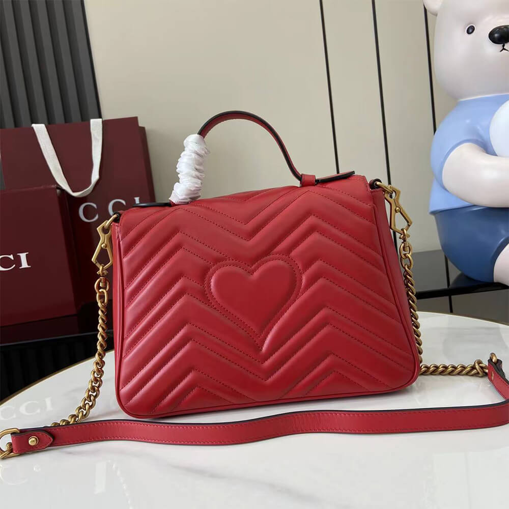 Gvc*1 GG Marmont Small Top Handle Bag