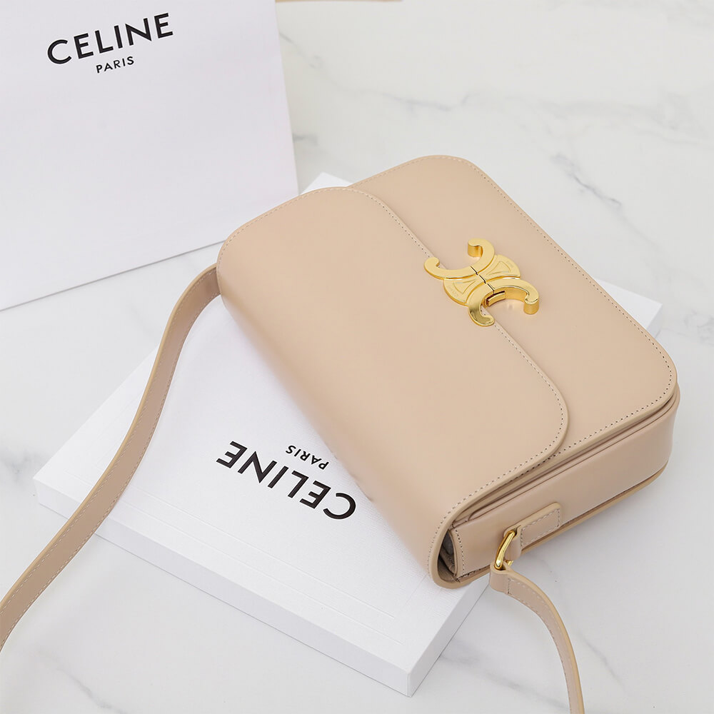 Ce1i*e CLASSIQUE TRIOMPHE BAG in shiny calfskin(HIGH-END GRADE)