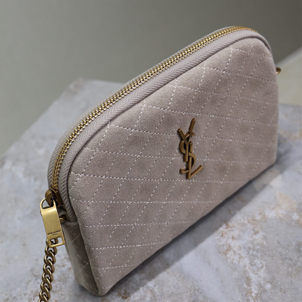 Y51 GABY zipped pouch in suede