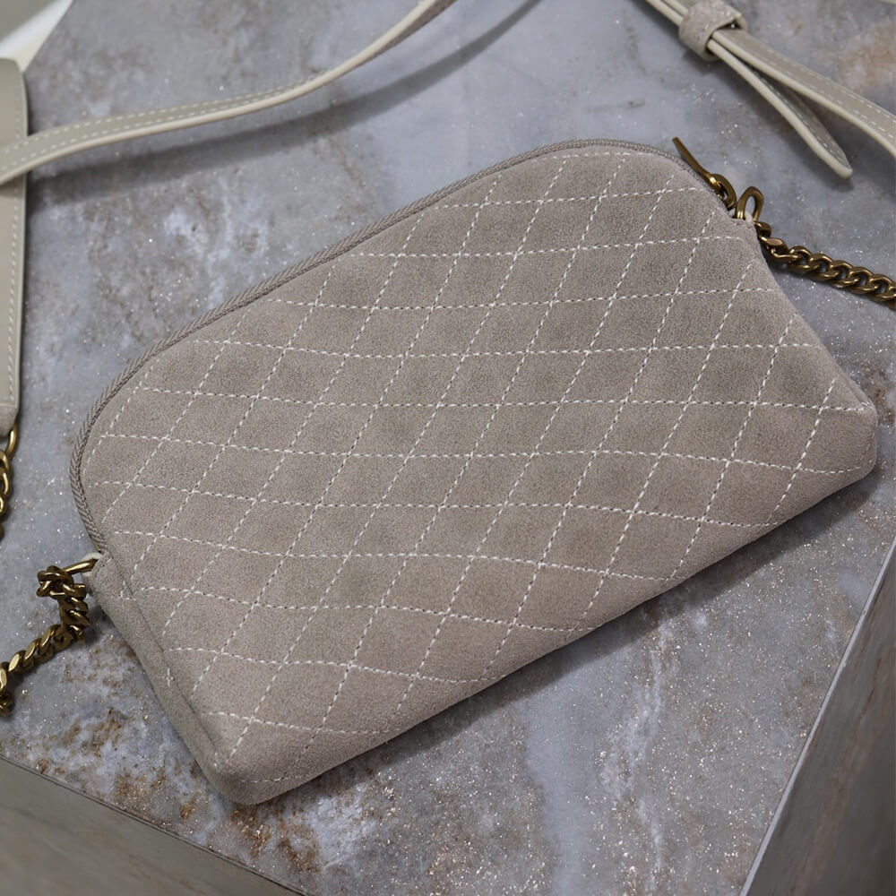 Y51 GABY zipped pouch in suede