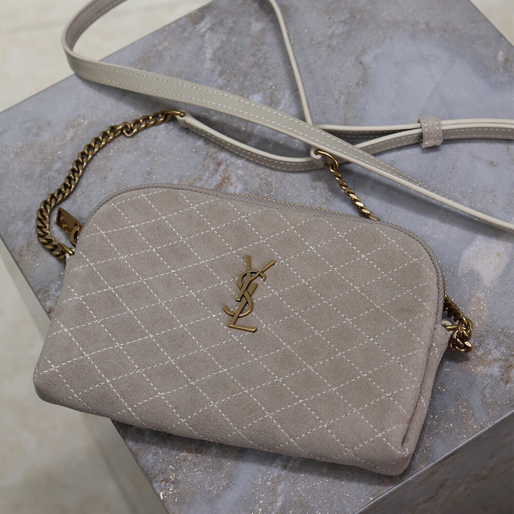 Y51 GABY zipped pouch in suede