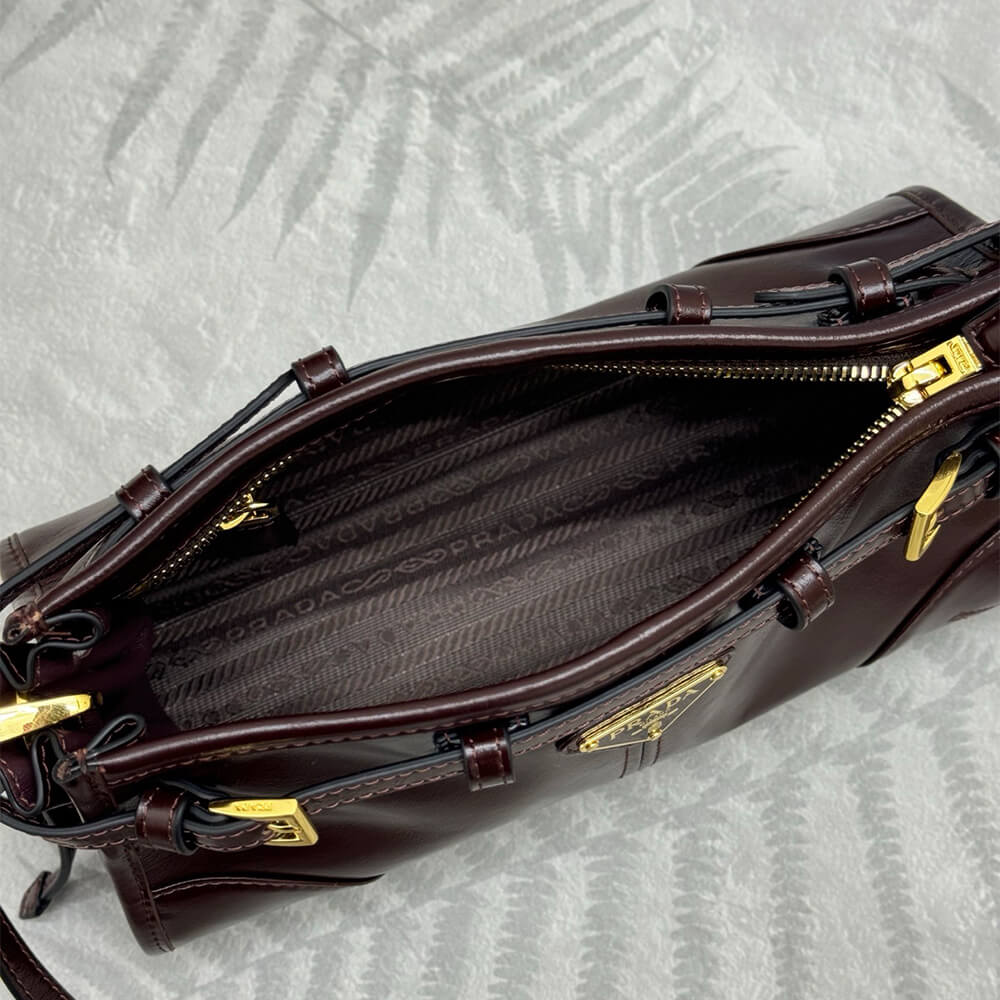 Pra*a Bonnie small leather shoulder bag(HIGH-END GRADE)
