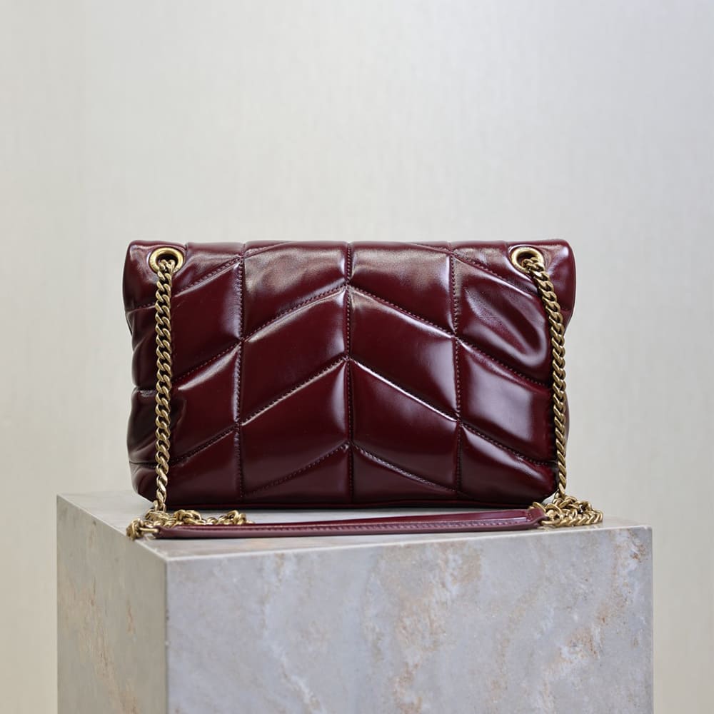 Y51 PUFFER small in shinny leather bag(HIGH-END GRADE)