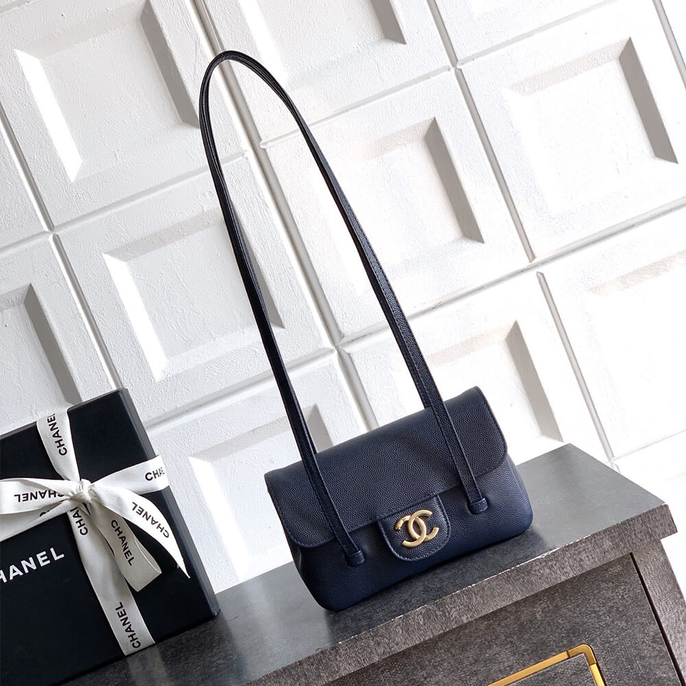 Ch**el Clutch with Leather Strap(HIGH-END GRADE)