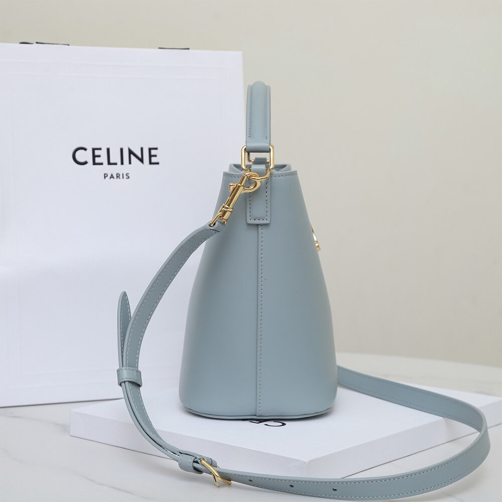 Ce1i*e SMALL BUCKET L0visE IN SMOOTH CALFSKIN(HIGH-END GRADE)