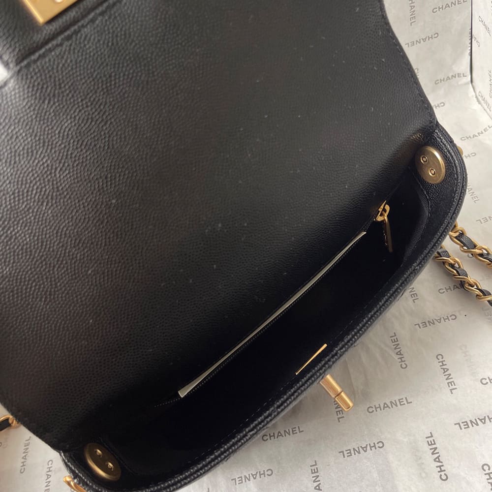 Ch**el Mini Flap with top handle(HIGH-END GRADE)