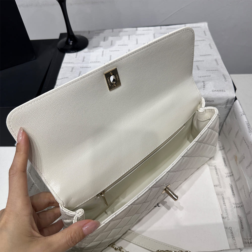 Ch**el Coco Handle Maxi Top Handle Flap Bag(HIGH-END GRADE)
